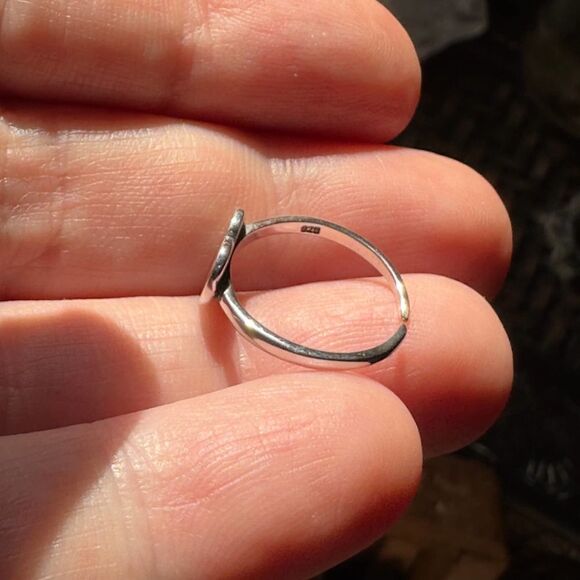 Polka Dot Heart Sterling Silver Toe Ring - Picture 5 of 5